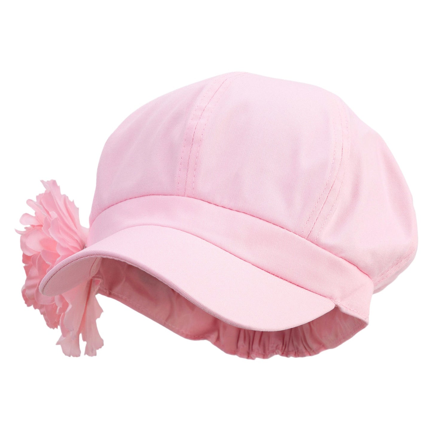 Flower Ribbon Trim Newsboy Cap