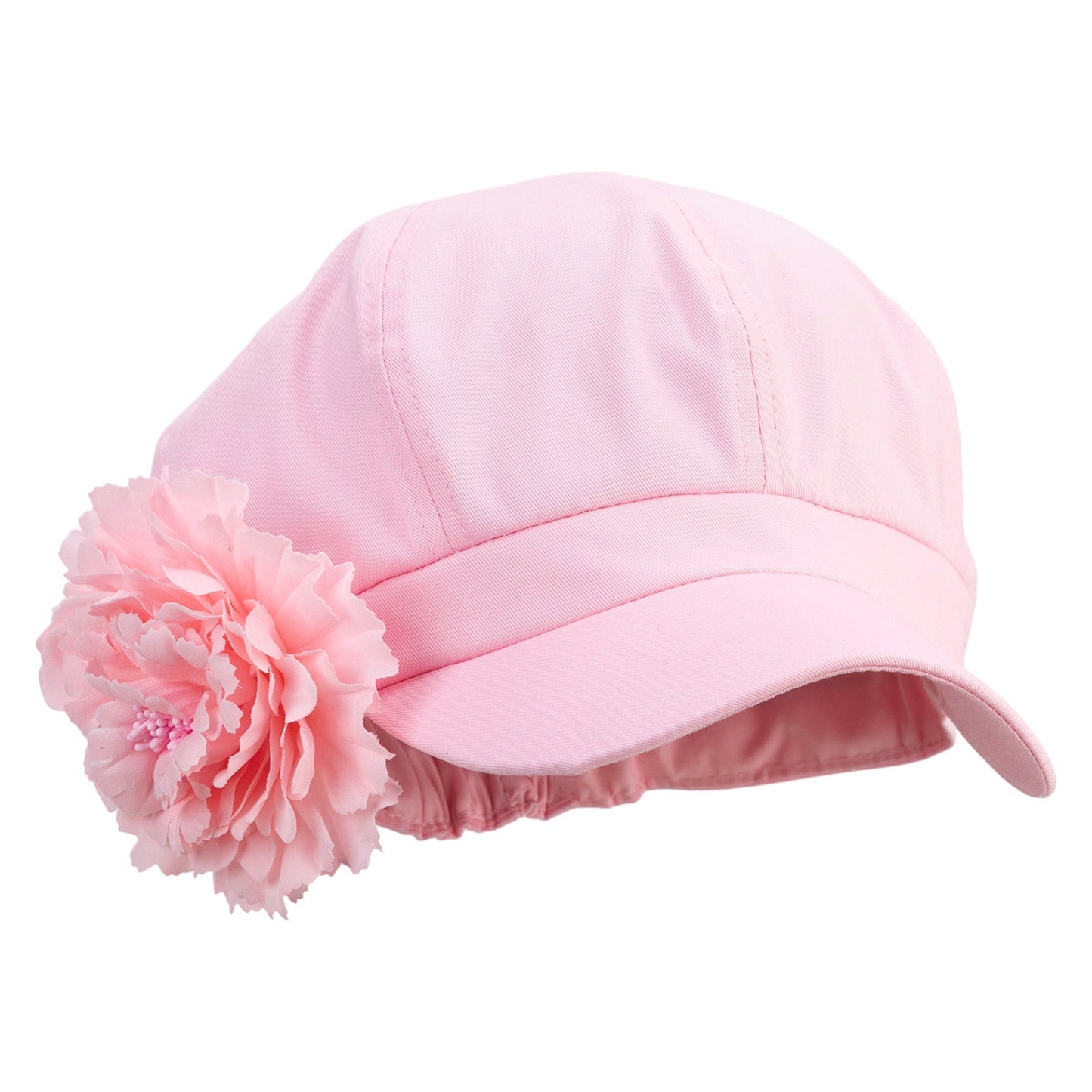 Flower Ribbon Trim Newsboy Cap