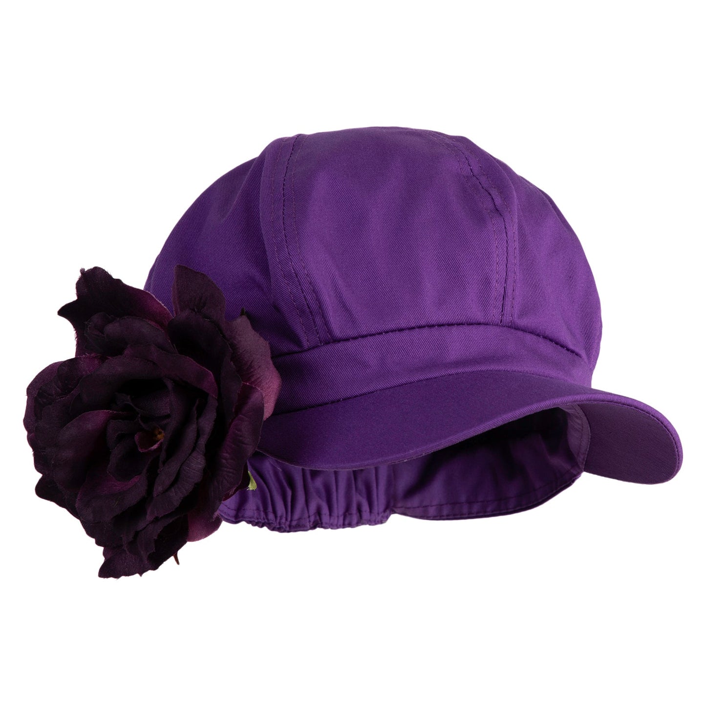 Flower Ribbon Trim Newsboy Cap