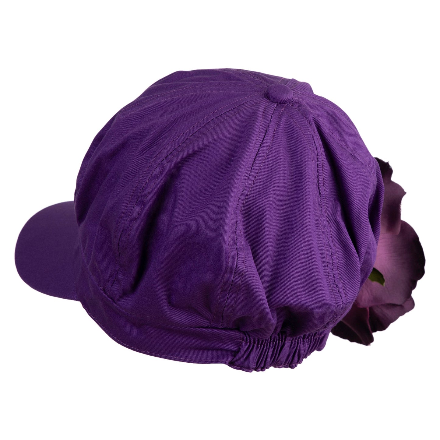 Flower Ribbon Trim Newsboy Cap