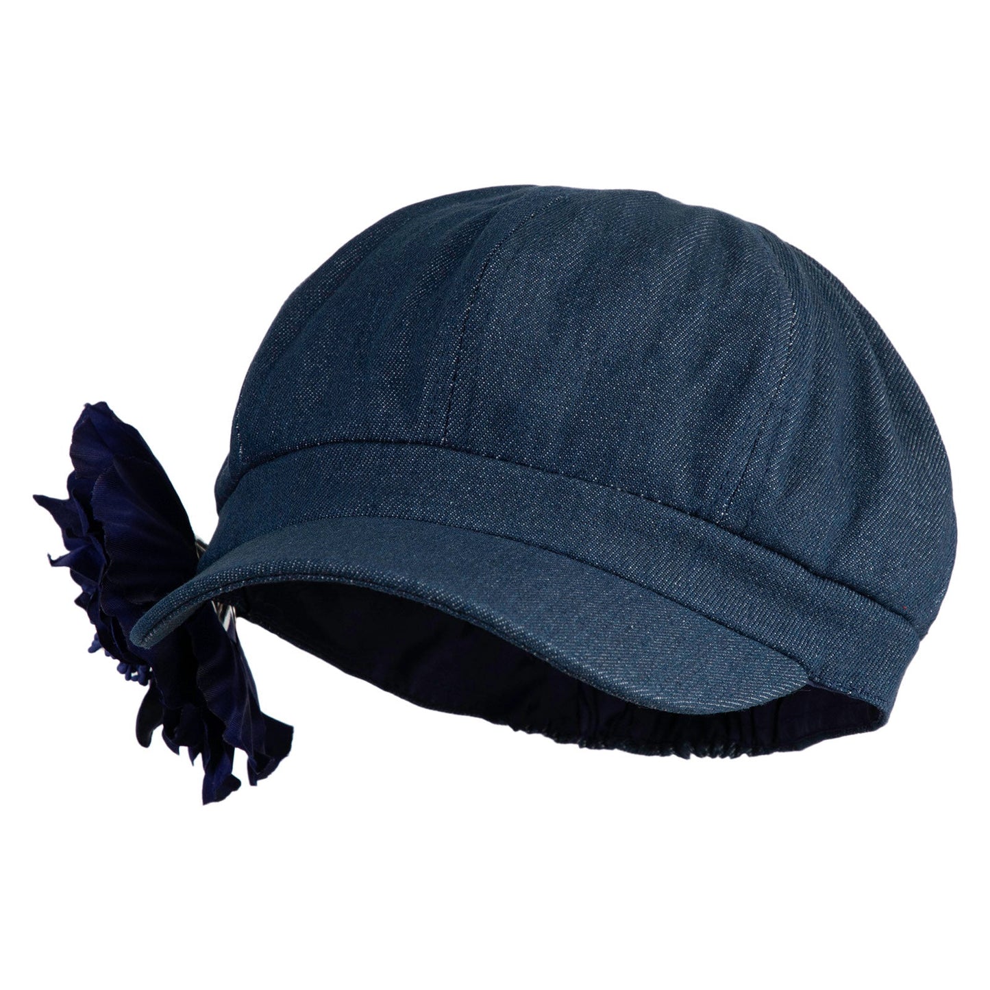 Flower Ribbon Trim Newsboy Cap