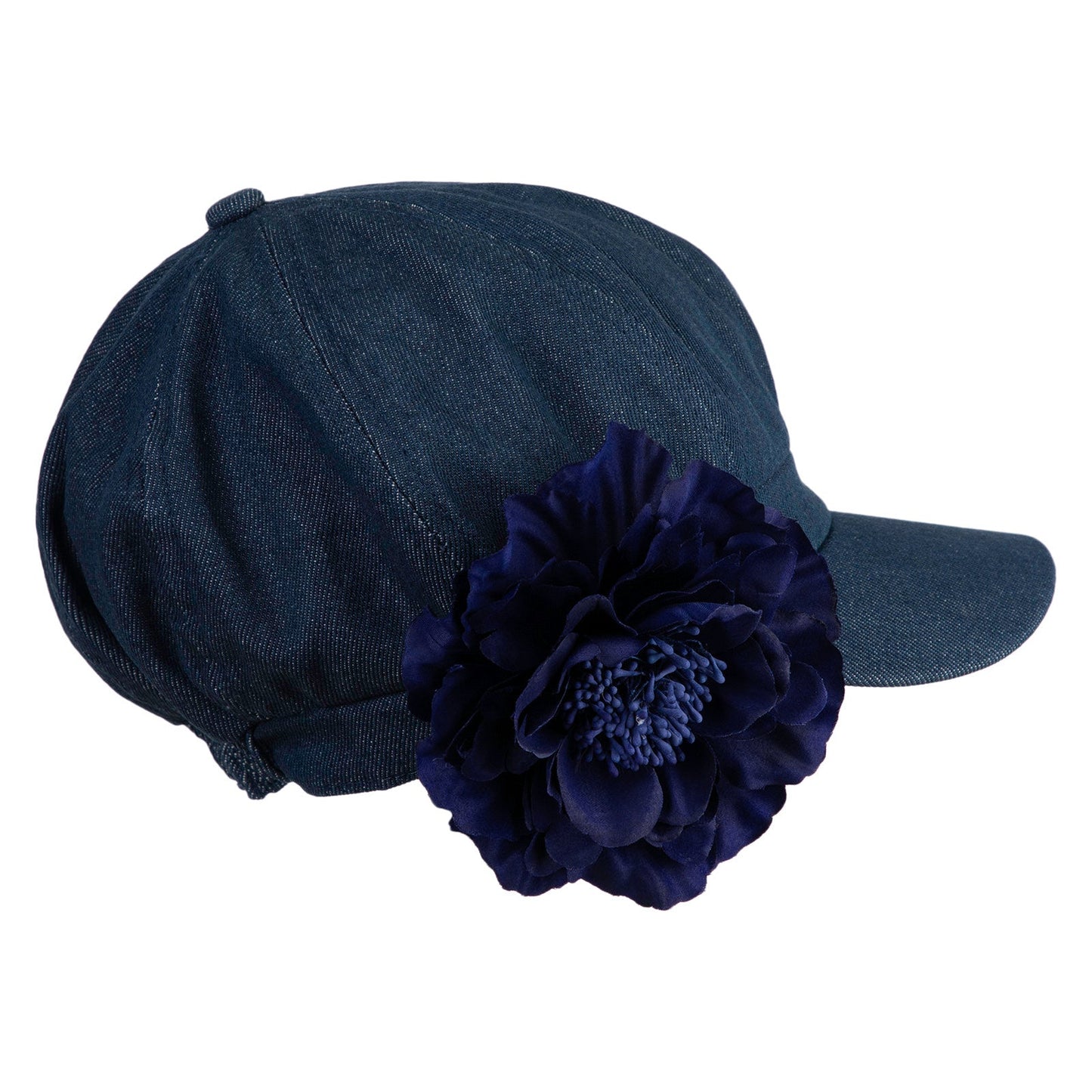 Flower Ribbon Trim Newsboy Cap