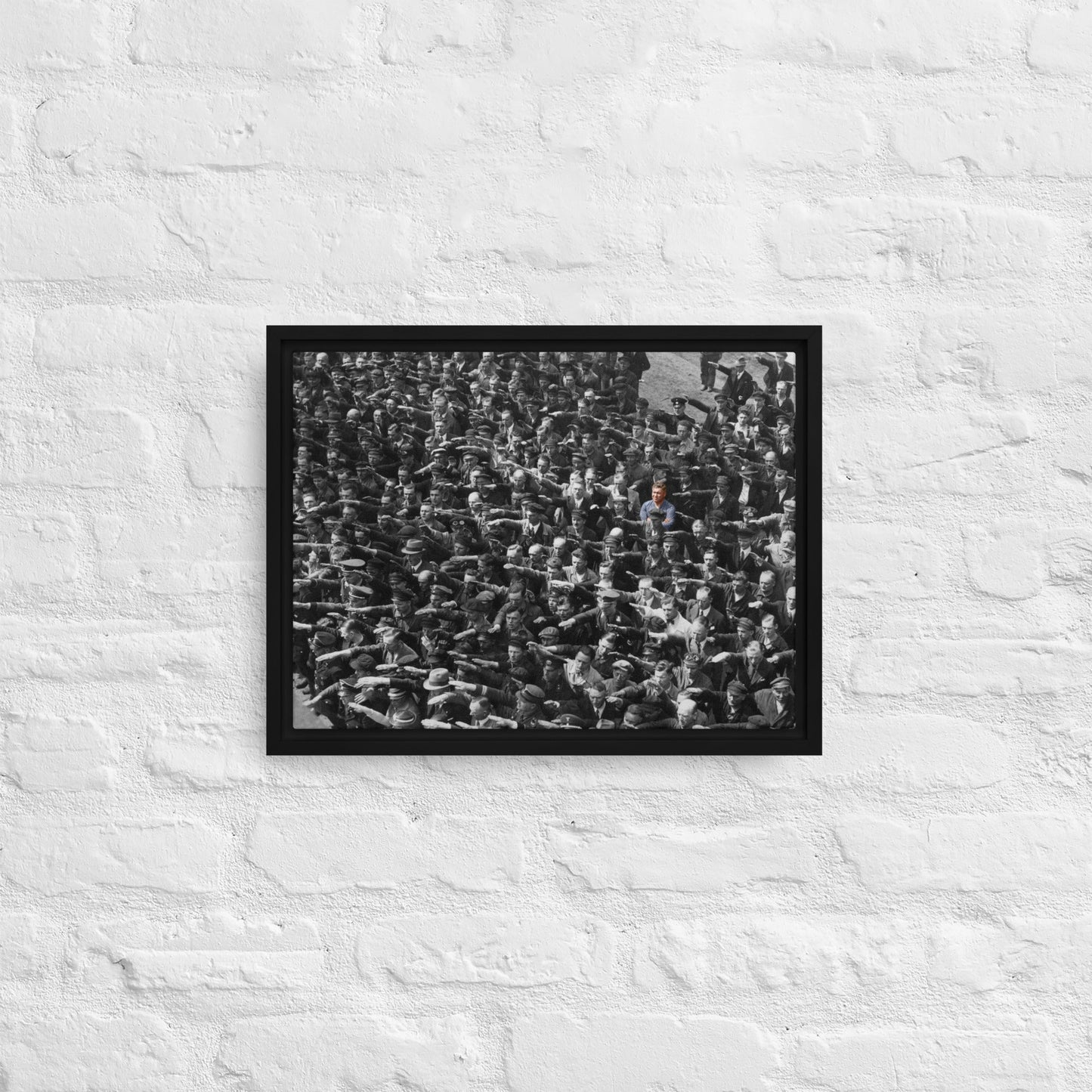 August Landmesser Courage Framed Canvas