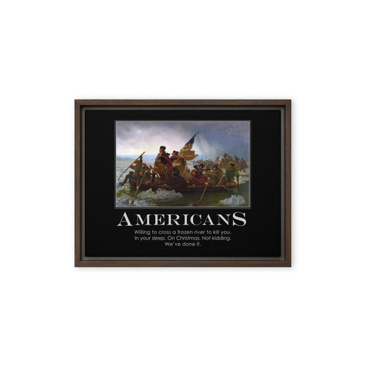 Americans Framed canvas