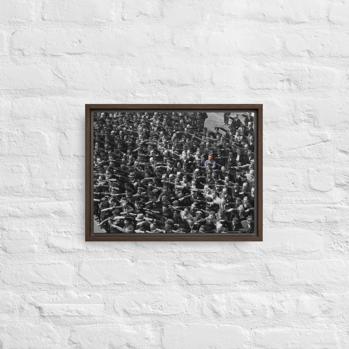 August Landmesser Courage Framed Canvas