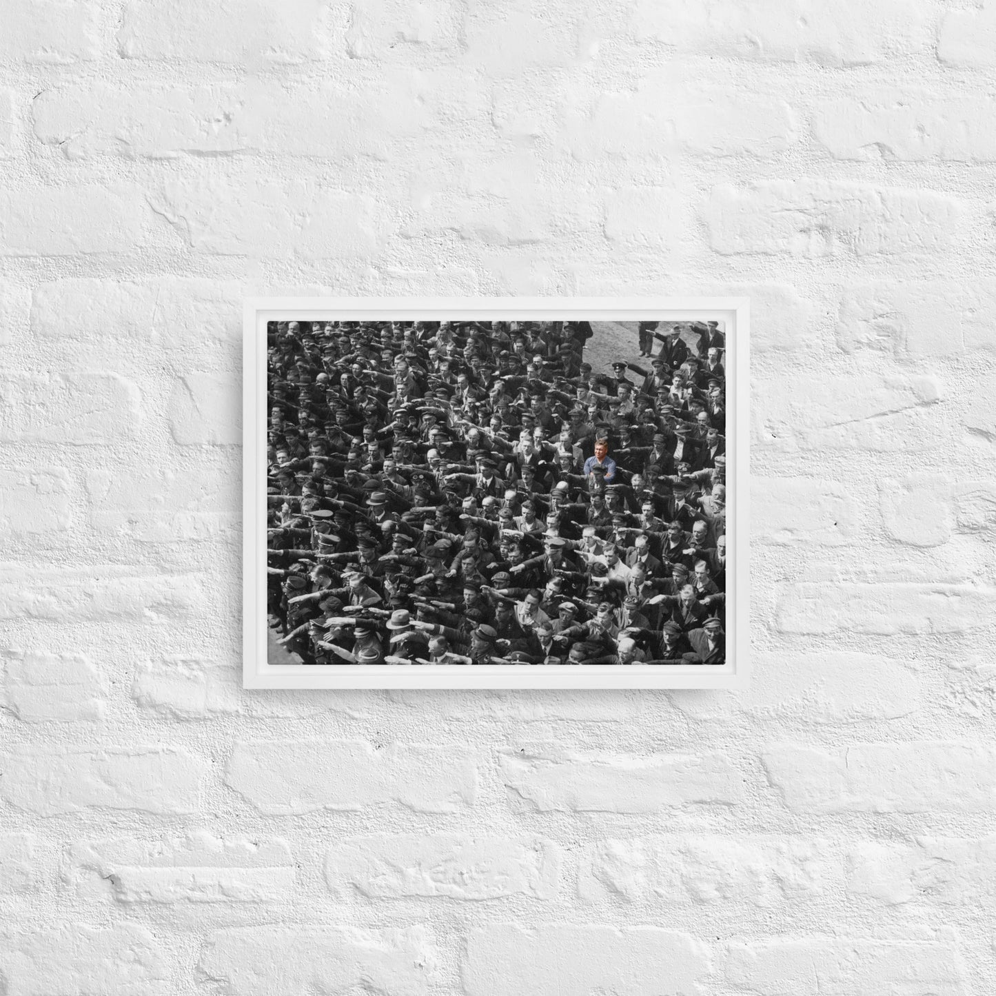 August Landmesser Courage Framed Canvas