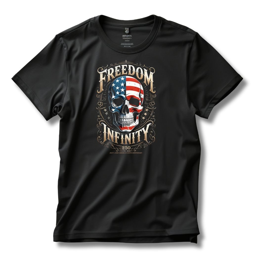 Freedom Infinity America 250 Years Skull T-Shirt