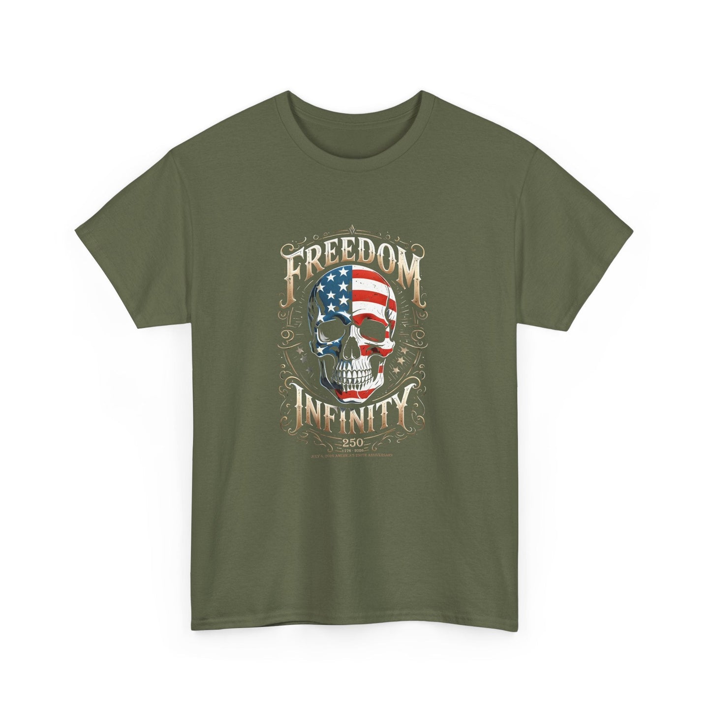 Freedom Infinity America 250 Years Skull T-Shirt