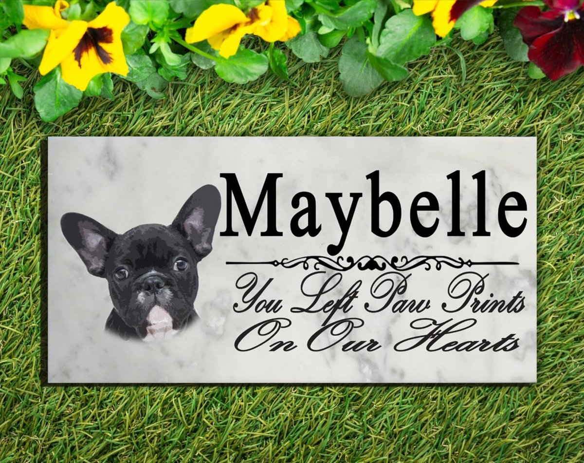 French Bulldog Memorial Stone Personalized Garden Plaque Grave Marker Outdoor or Indoor