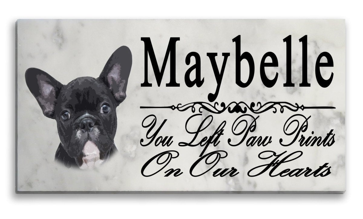 French Bulldog Memorial Stone Personalized Garden Plaque Grave Marker Outdoor or Indoor