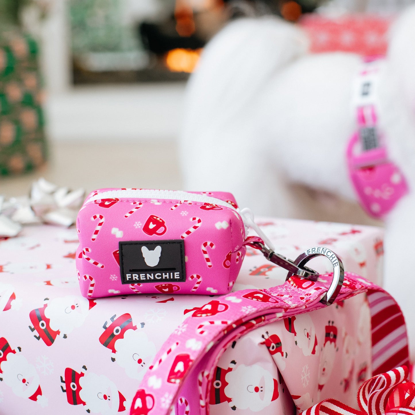 Frenchie Poo Bag Holder - Hot Cocoa (Pink)