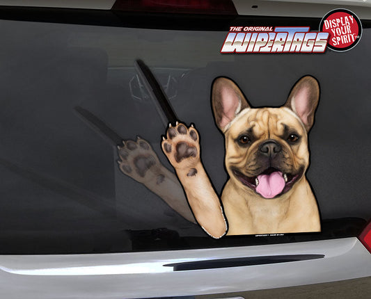 Frankie the Frenchie Bulldog Waving Dog WiperTags