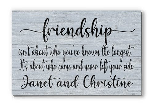 Friend Gift Sign - Custom Friendship Wooden Sign