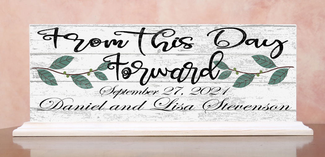From This Day Forward Sign Wedding Gift Sign With Names and Wedding Date