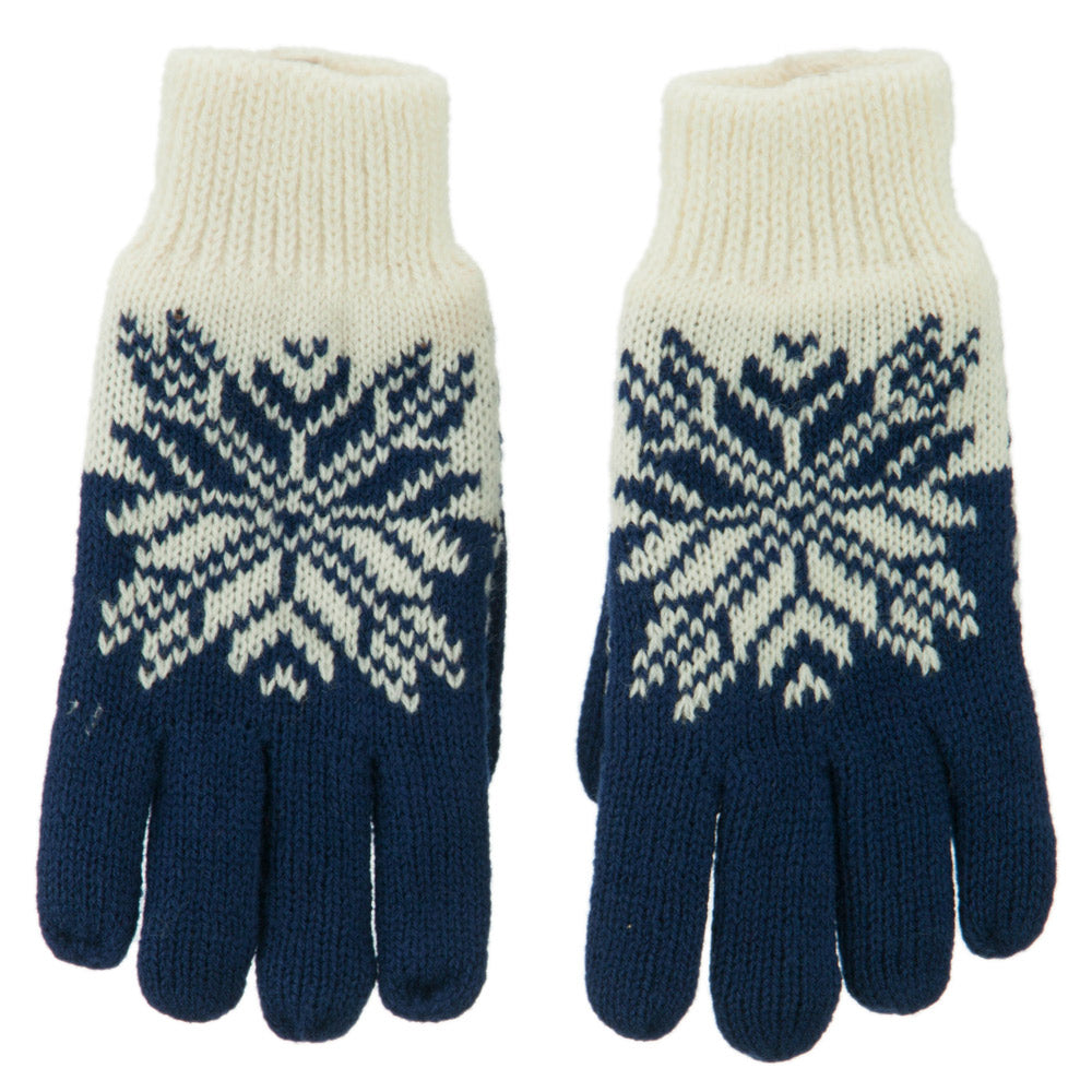 Fancy Snowflake Design Gloves