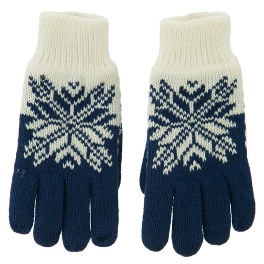 Fancy Snowflake Design Gloves