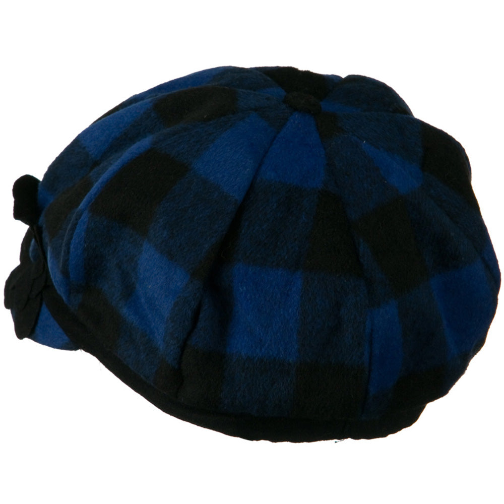 Flower Short Brim Newsboy Hat