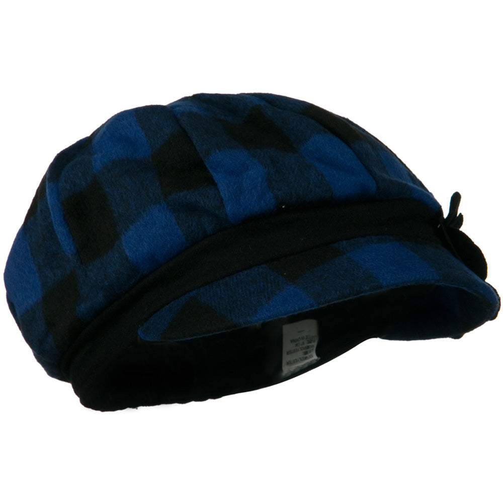 Flower Short Brim Newsboy Hat