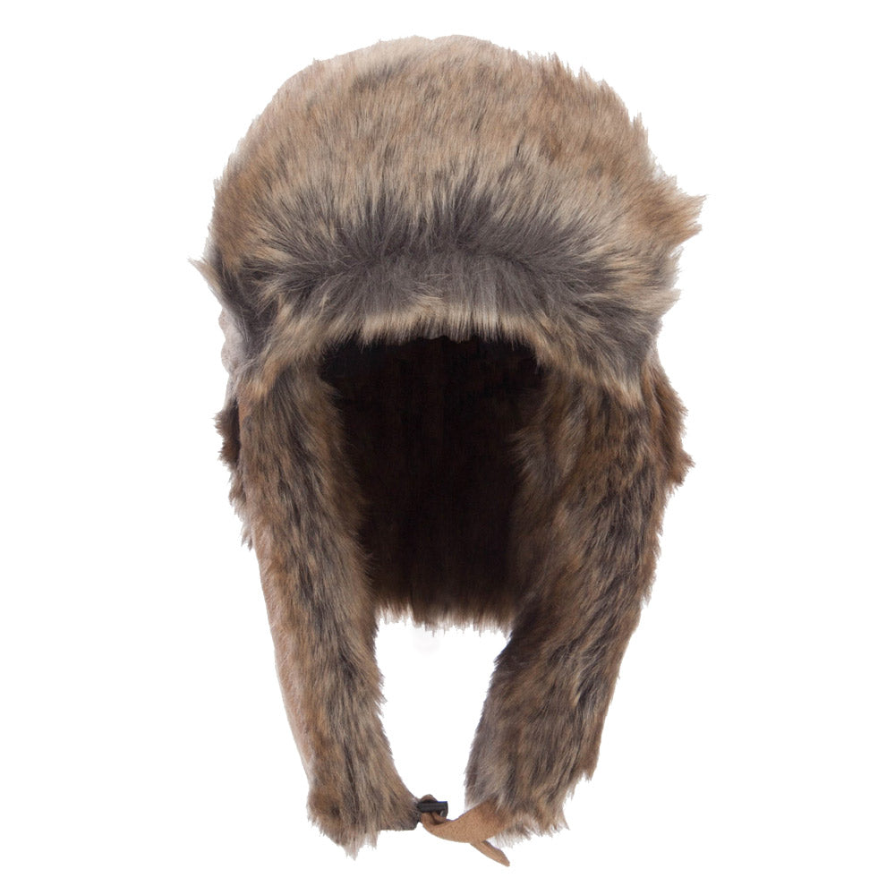 Suede Faux Fur Winter Trooper Hat