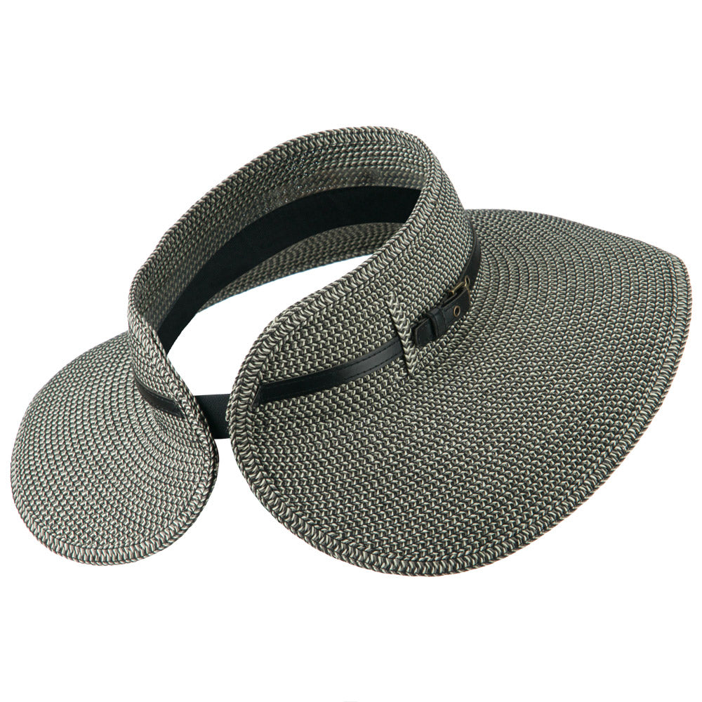 Women's UPF 50+ Tweed Buckle Roll Up Visor
