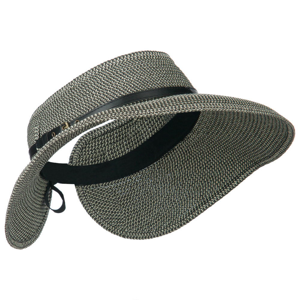 Women's UPF 50+ Tweed Buckle Roll Up Visor