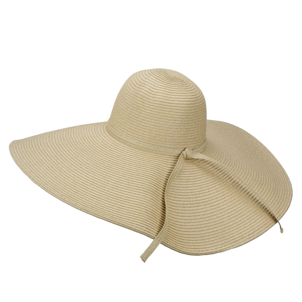Wavy Brim Paper Braid Sun Hat