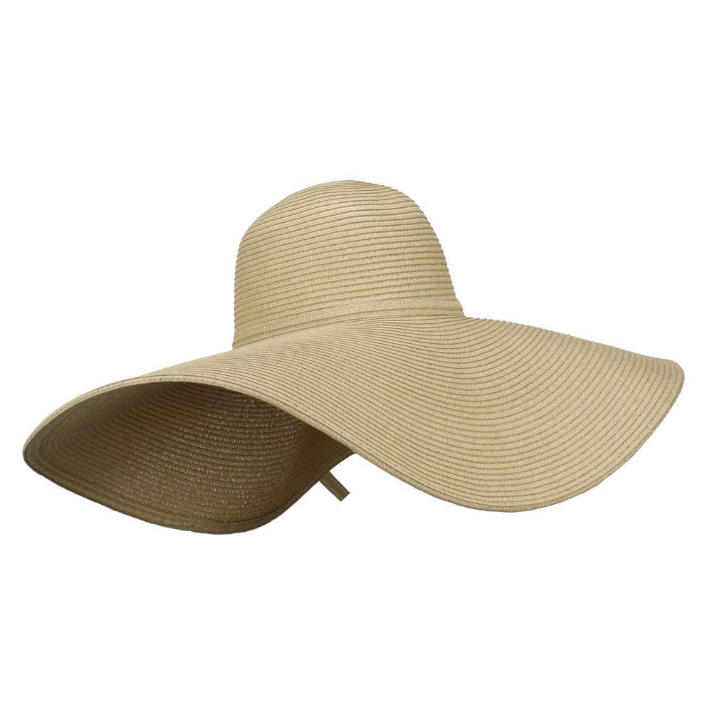 Wavy Brim Paper Braid Sun Hat