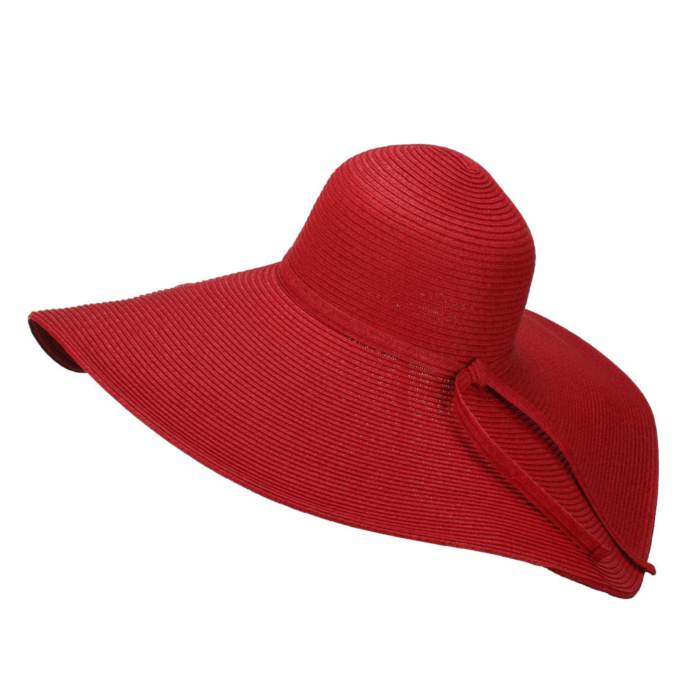 Wavy Brim Paper Braid Sun Hat