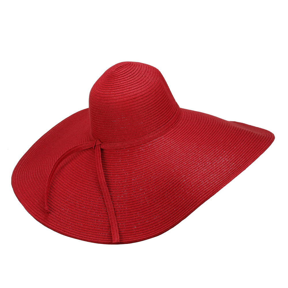 Wavy Brim Paper Braid Sun Hat