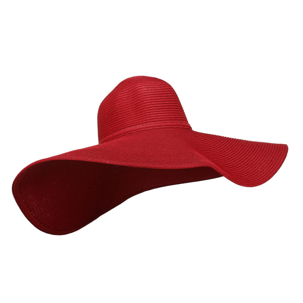 Wavy Brim Paper Braid Sun Hat