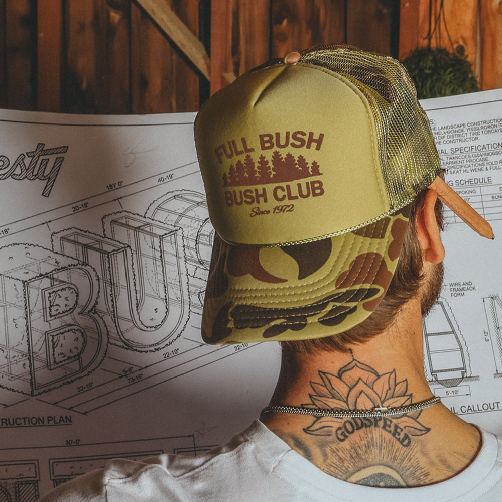 The Let It Grow | Camo Full Bush Bush Club Trucker Hat