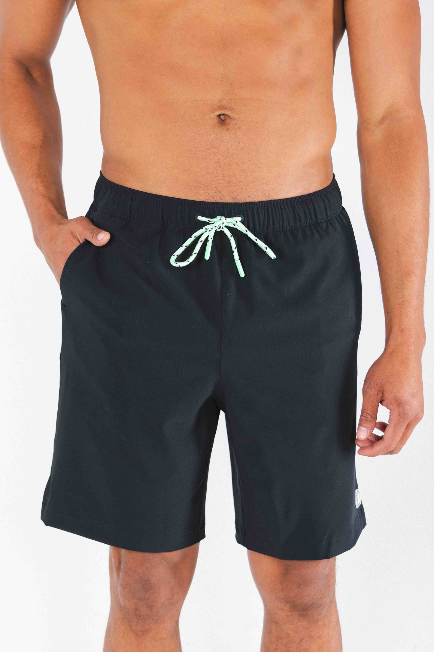 The Funky Fresh | Black and Neon Tribal Ball Hammock® Pouch 8" Swim Trunks