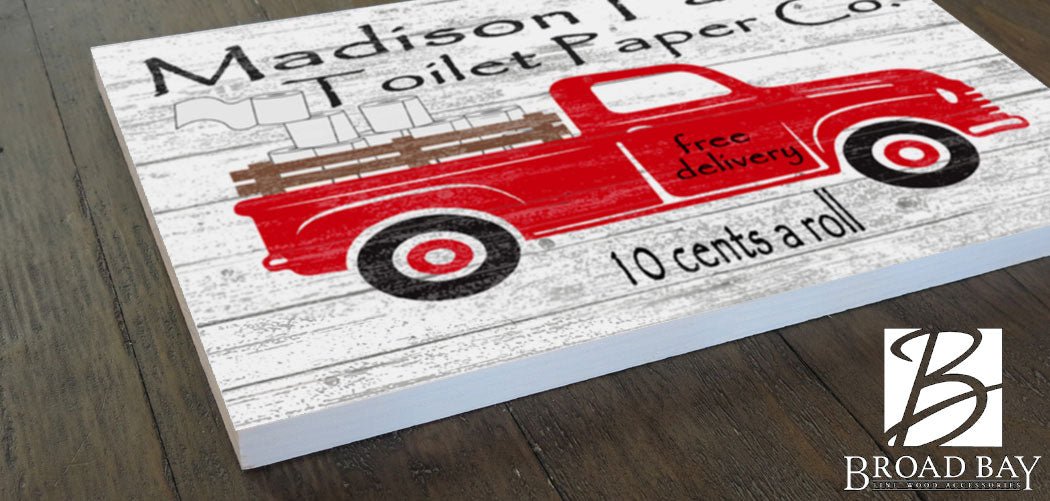 Funny Bathroom Sign Decoration Personalized Family Name Old Fashioned Design