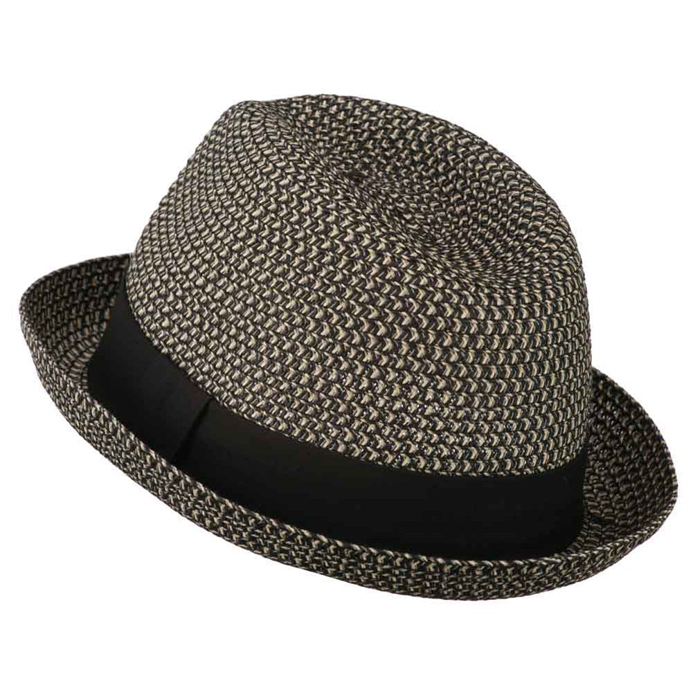 Men's Fedora with Paper Straw Braid