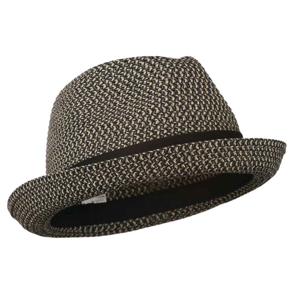 Men's Fedora with Paper Straw Braid