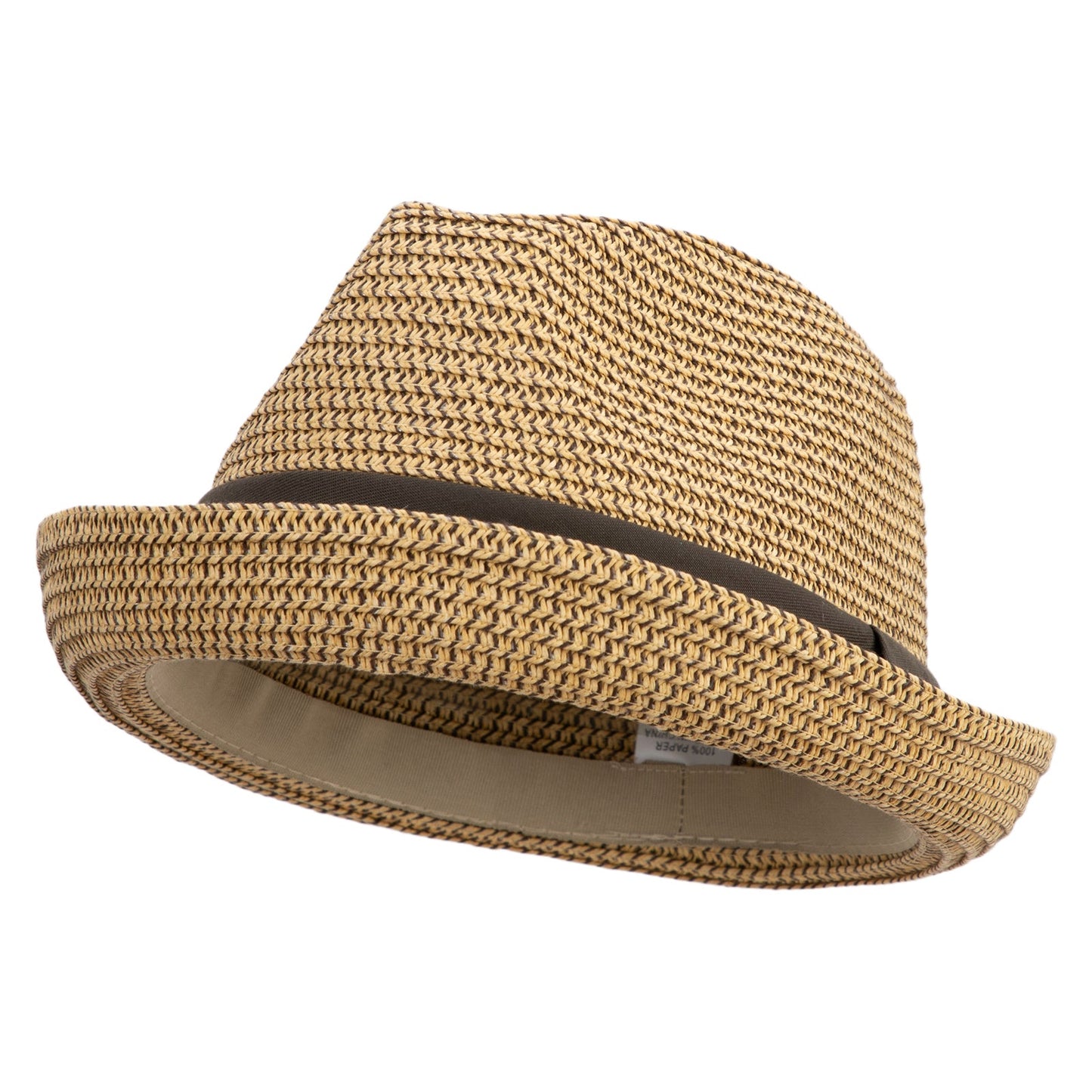 Men's Fedora with Paper Straw Braid