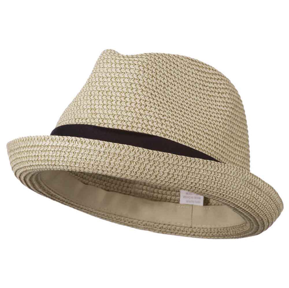 Men's Fedora with Paper Straw Braid