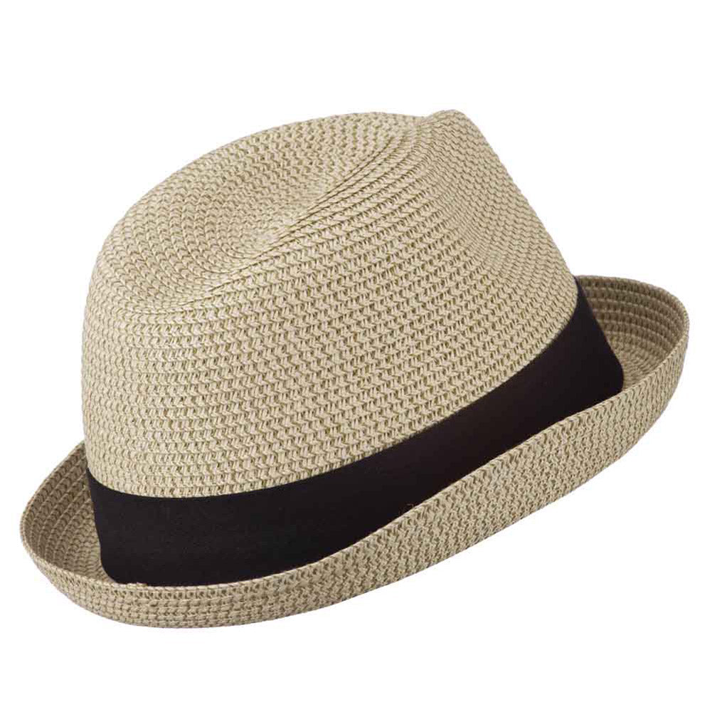 Men's Fedora with Paper Straw Braid