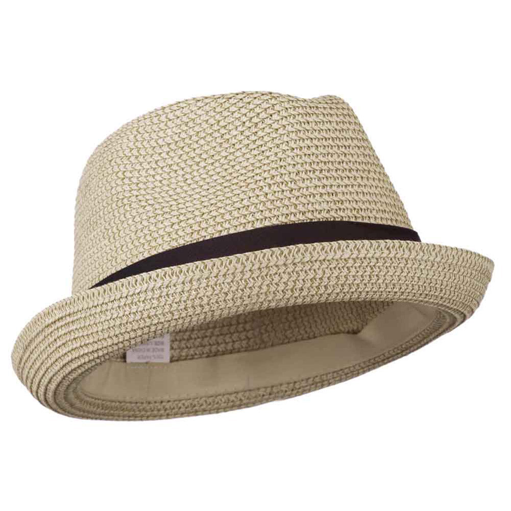 Men's Fedora with Paper Straw Braid