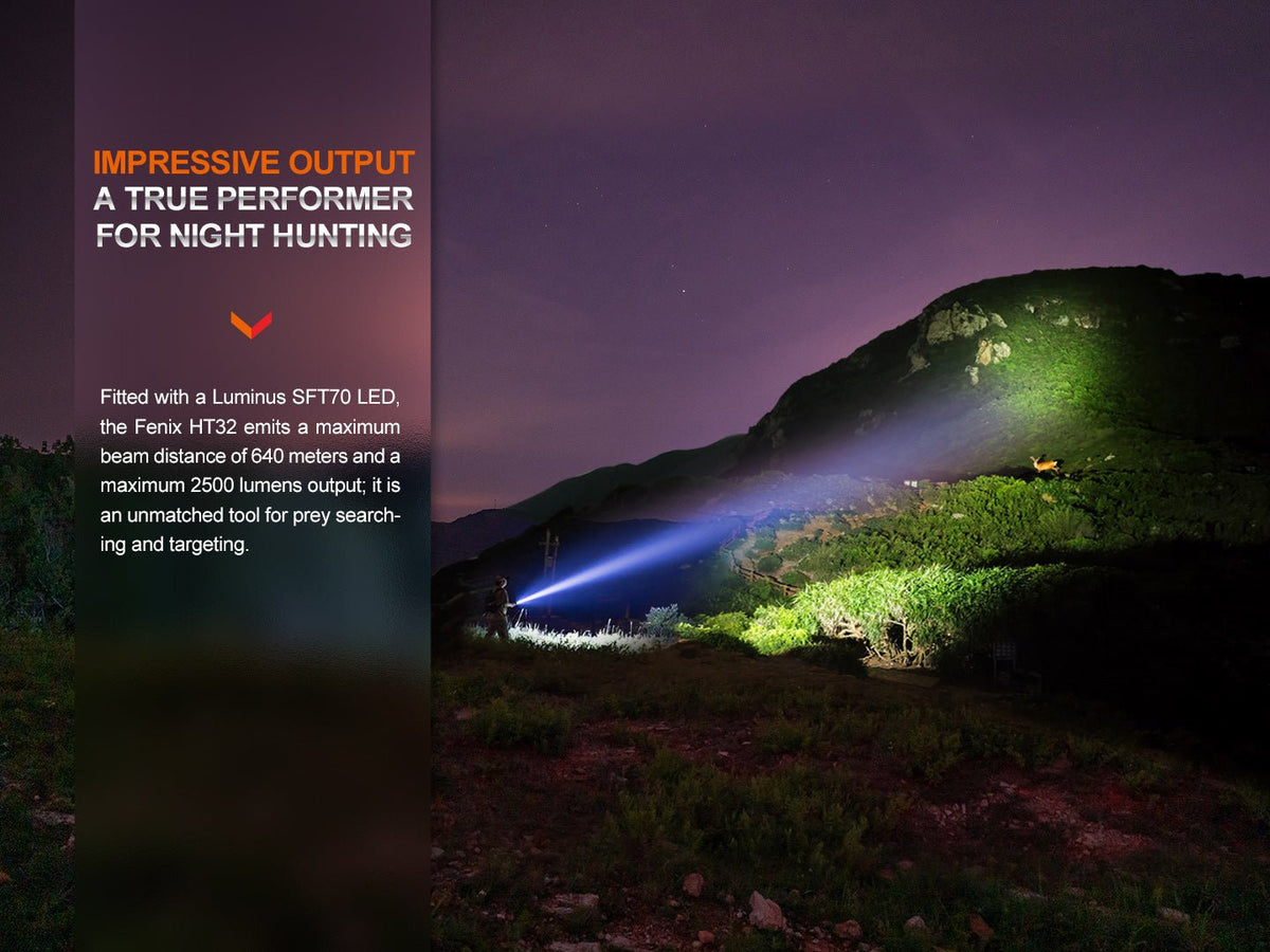 Fenix HT32 Hunting Flashlight with Red & Green Output