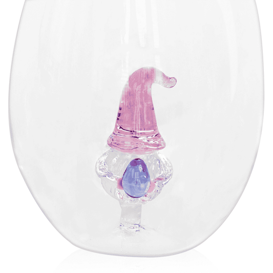 3D Easter Gnome Stemless Wine Glasses