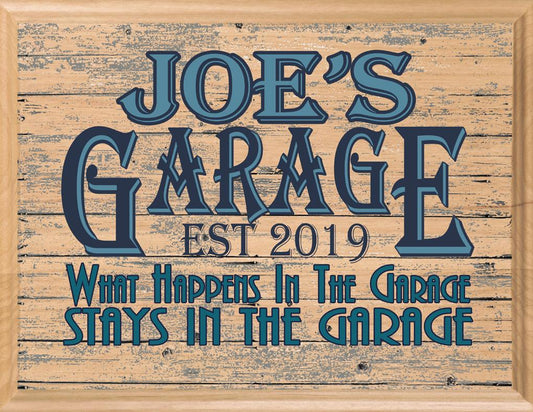 Garage Sign CUSTOM Man Cave Wall Art For Him Husband Father Dad Grandpa