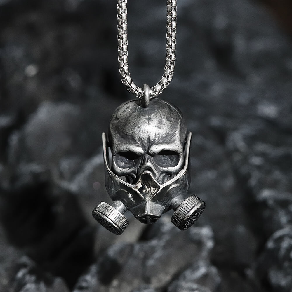 Gas Mask Skull Stainless Steel Pendant