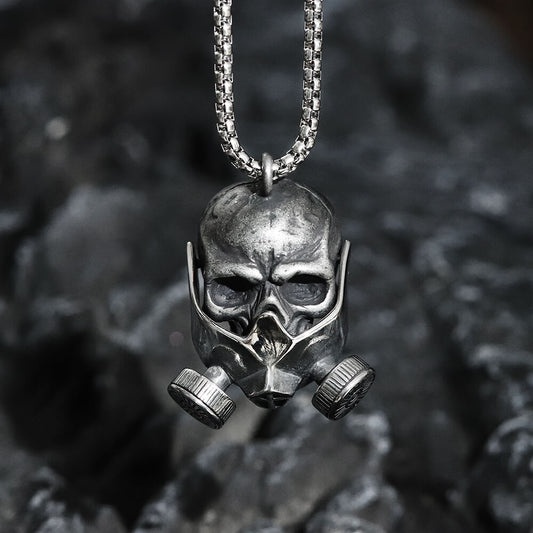 Gas Mask Skull Stainless Steel Pendant