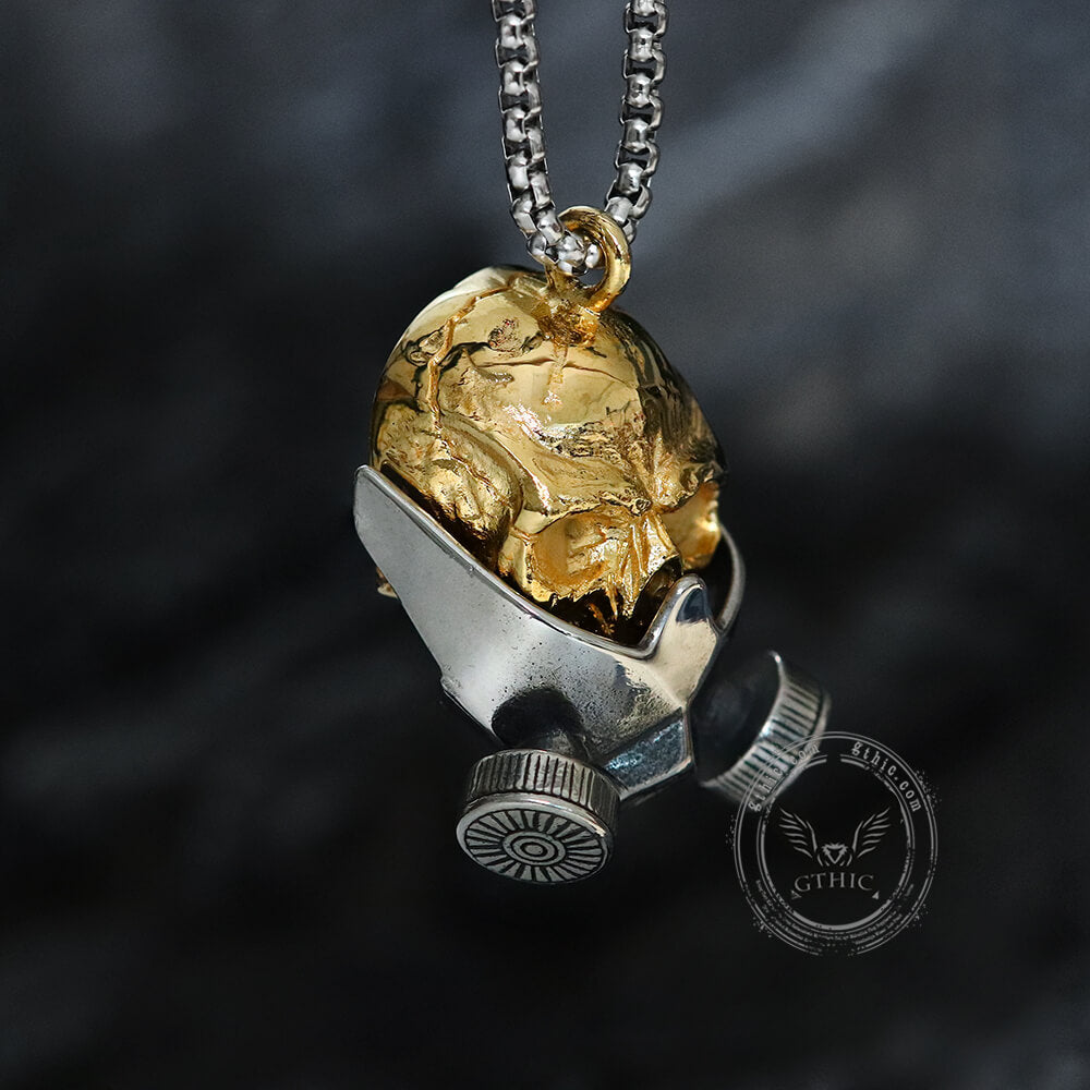 Gas Mask Skull Stainless Steel Pendant