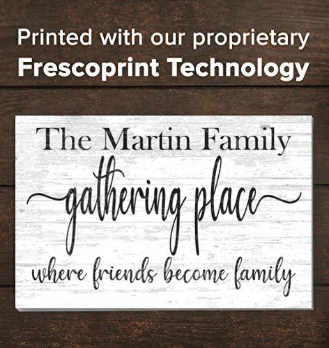 Gathering Place Family Name Sign Where Friends Become Family
