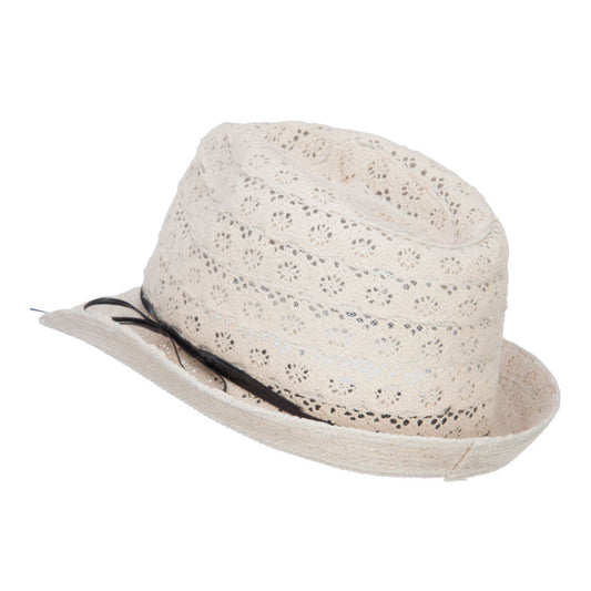 Girl's Cotton Lace Fedora