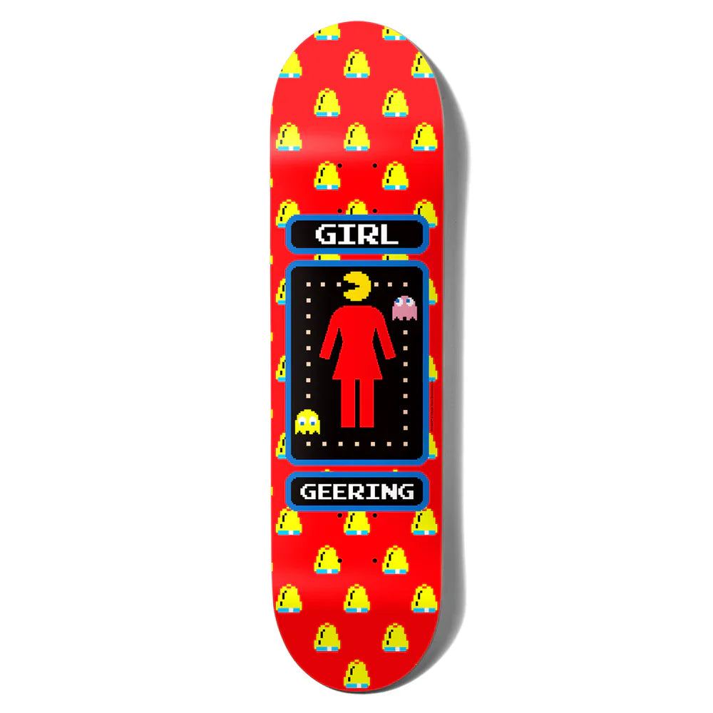 Girl Geering Pac-Man Skateboard Deck - 8.5″