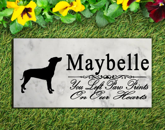 German Pinscher Memorial Stone Personalized Dog Garden Plaque Grave Marker Outdoor or Indoor