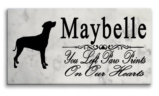 German Pinscher Memorial Stone Personalized Dog Garden Plaque Grave Marker Outdoor or Indoor